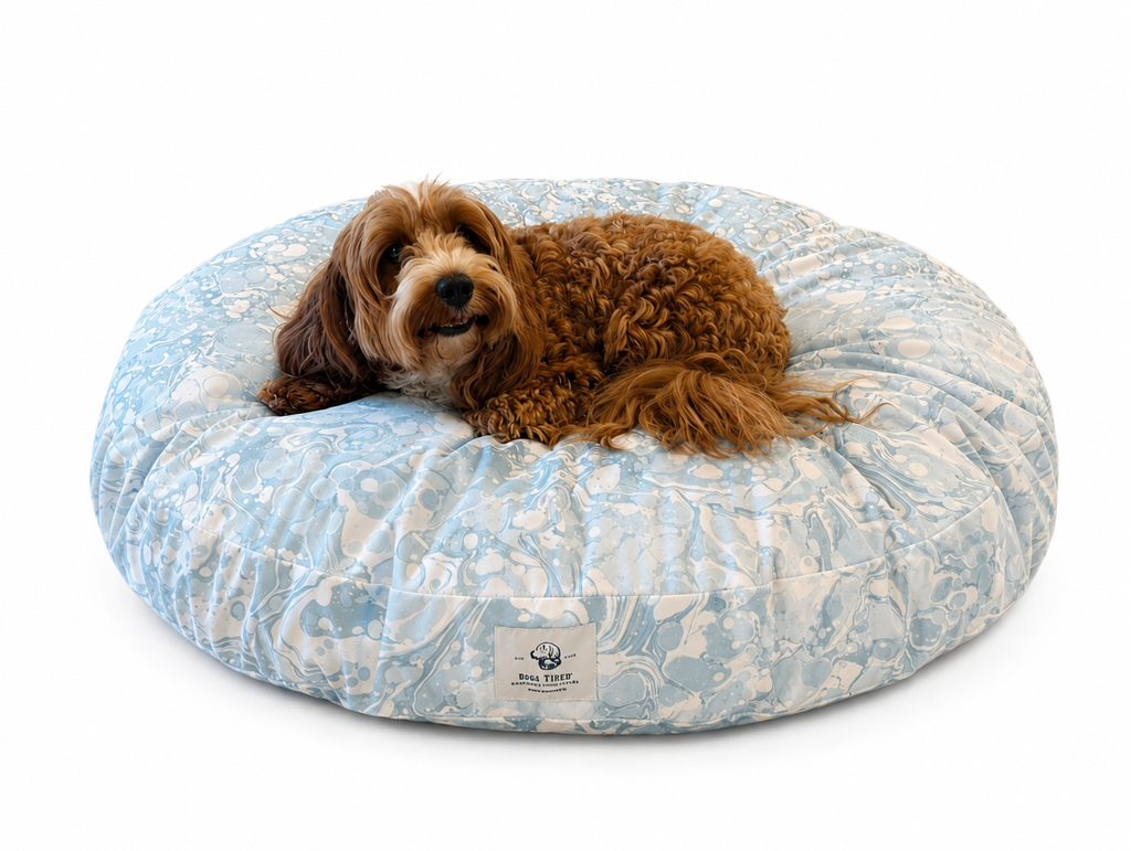 Marbled Round Pet Bed
