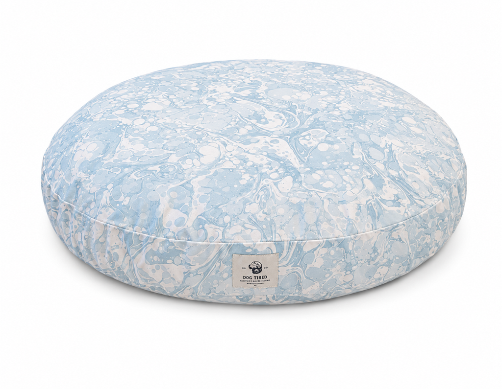 Marbled Round Pet Bed