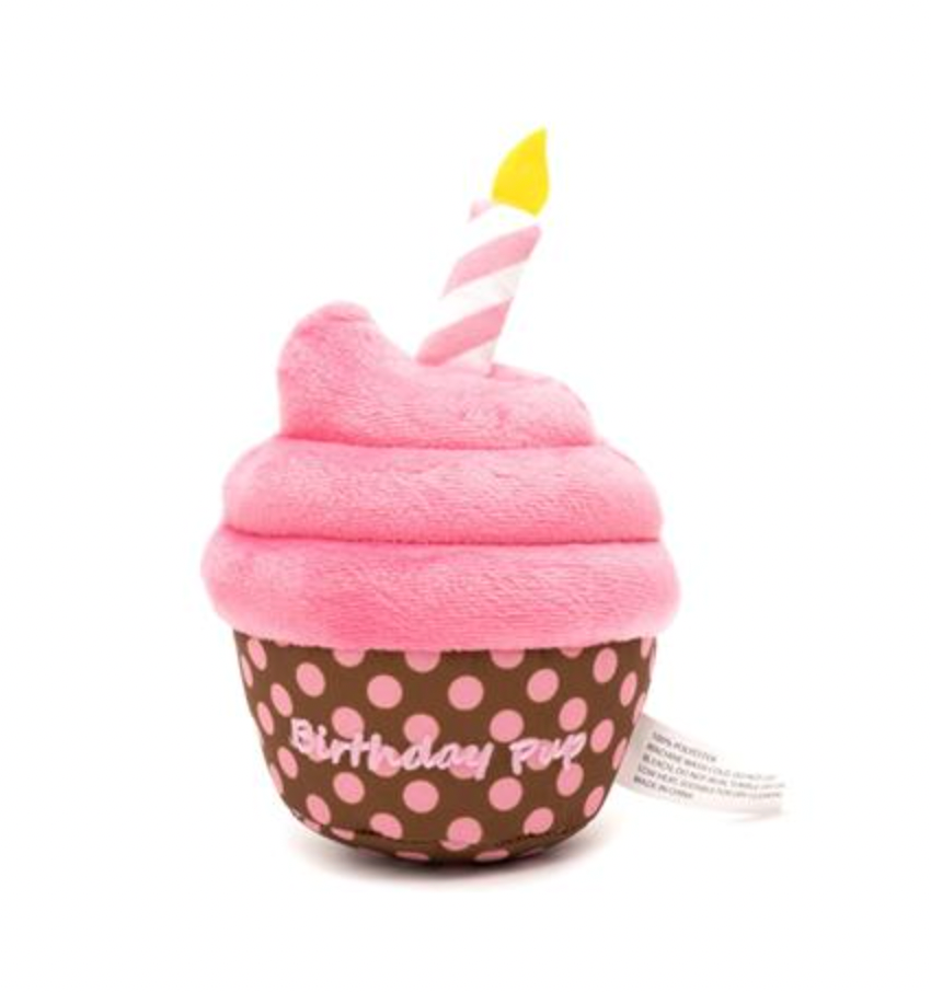 Pink Birthday Pup Toy